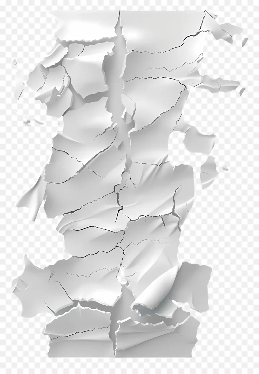 Mur Brisé，Papier Craquelé PNG