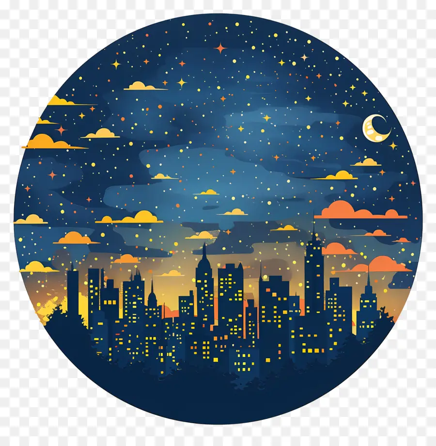 Ciel De Nuit，Paysage Urbain PNG