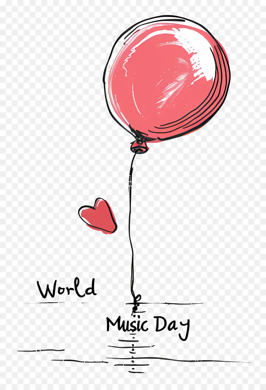 Mondiale De La Fête De La Musique，Coeur Ballon PNG