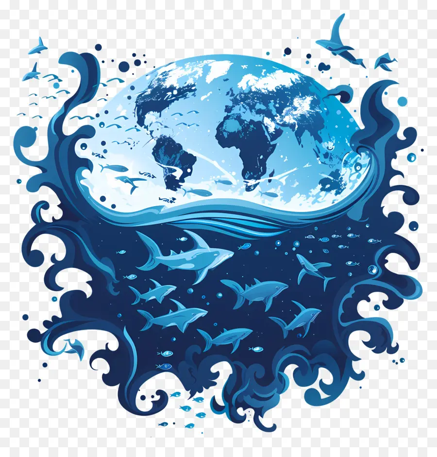 La Journée Mondiale Des Océans，Globe PNG