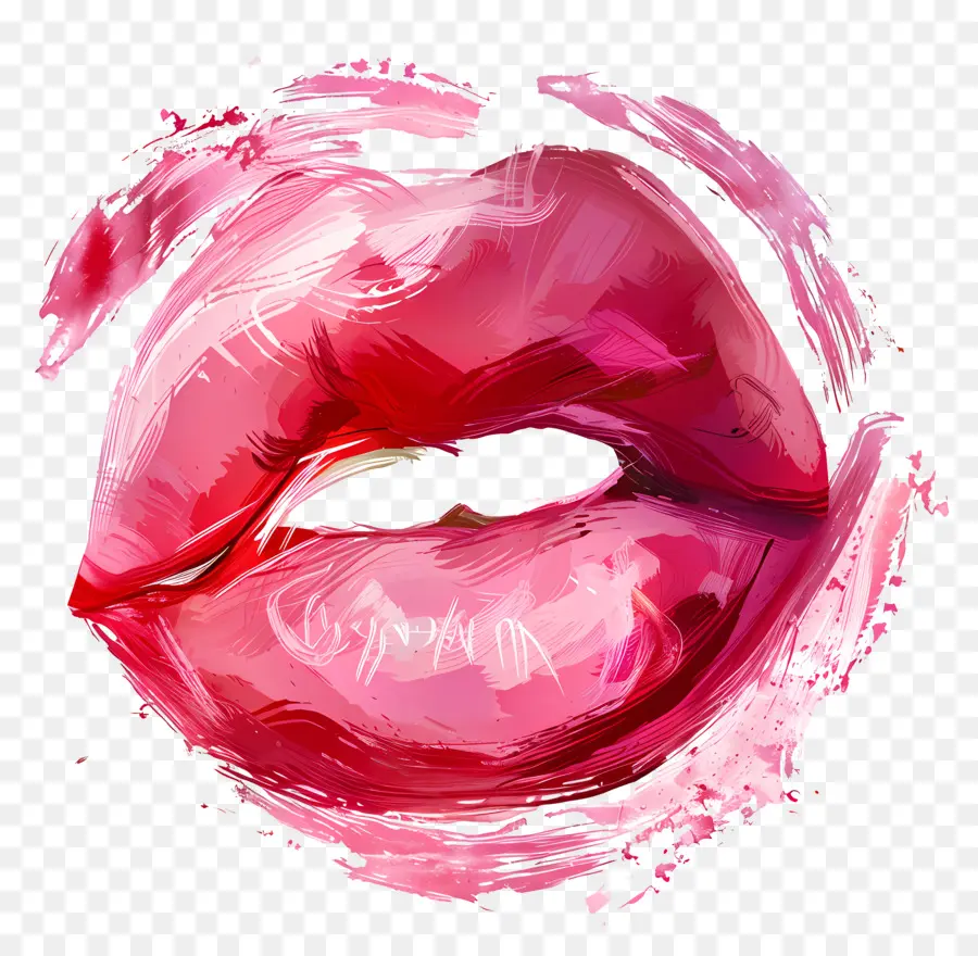 Kiss Rose Mark，Lèvres Bouchées PNG