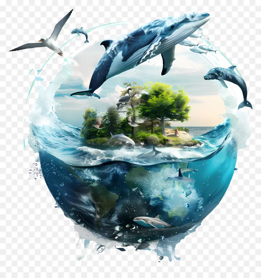 La Journée Mondiale Des Océans，Créatures De La Mer PNG