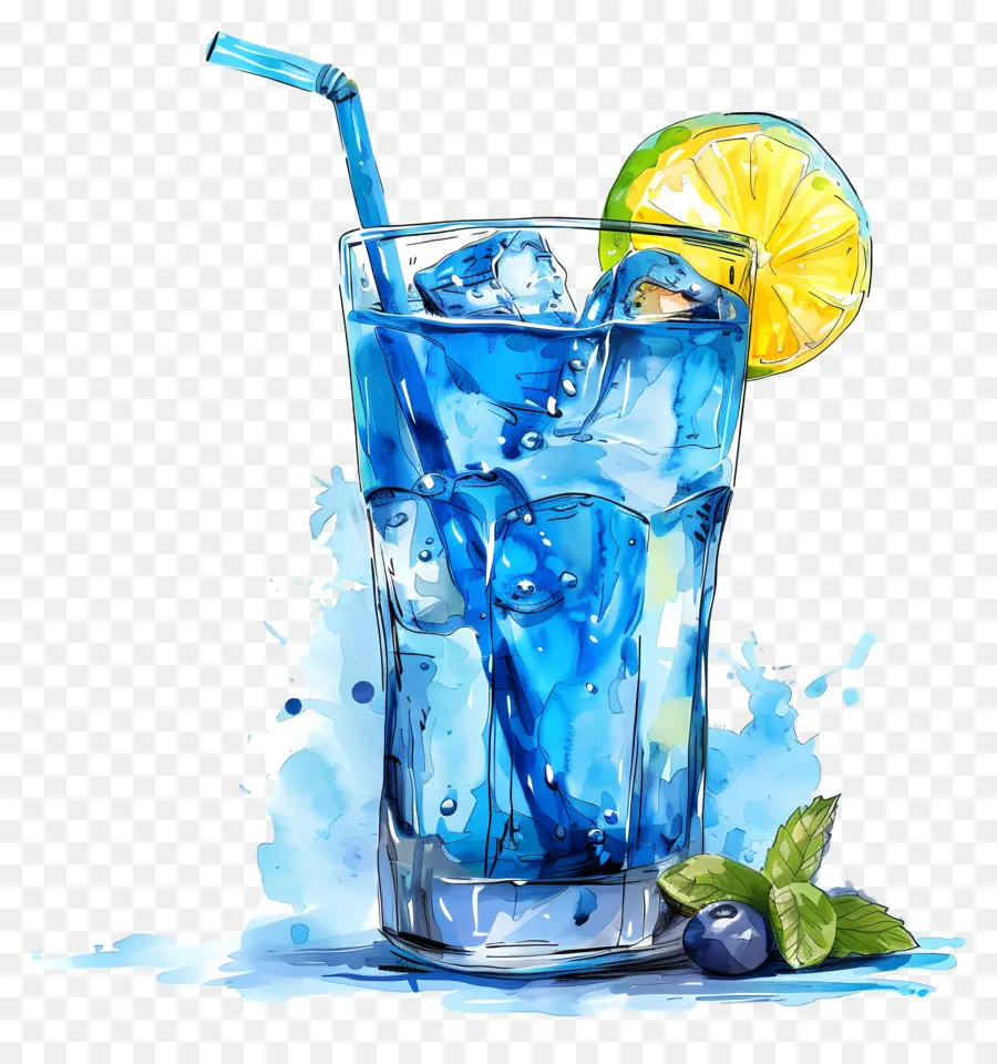 Bleu Cocktail，Le Bleu De L'eau PNG