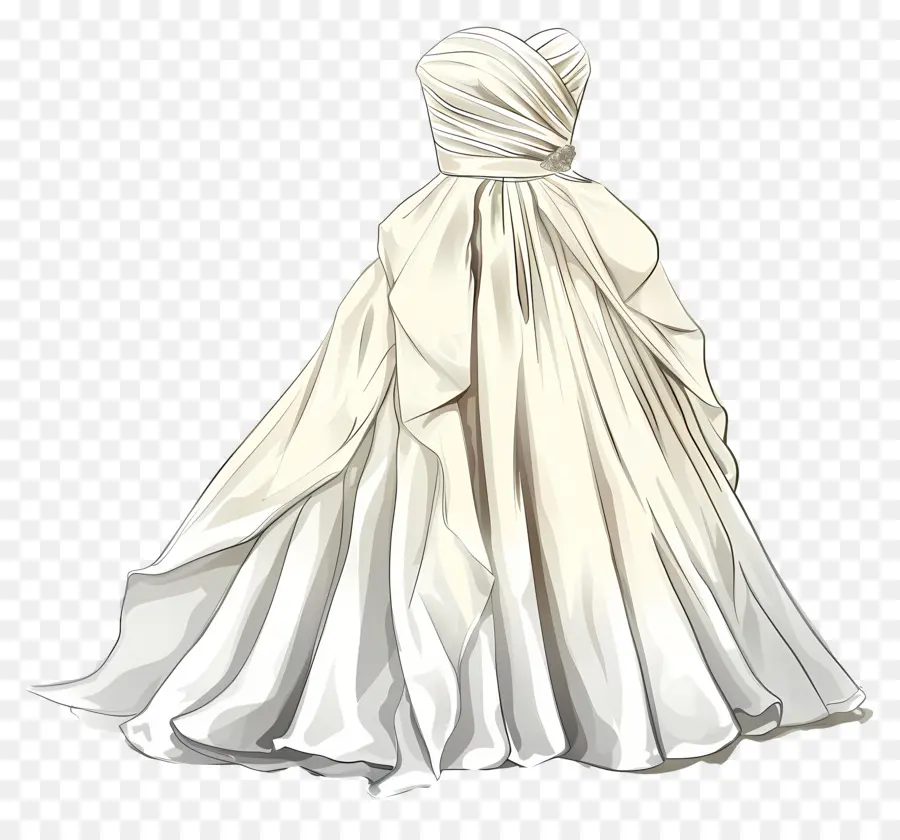 Robe De Mariée Sans Bretelles，Robe De Mariée PNG