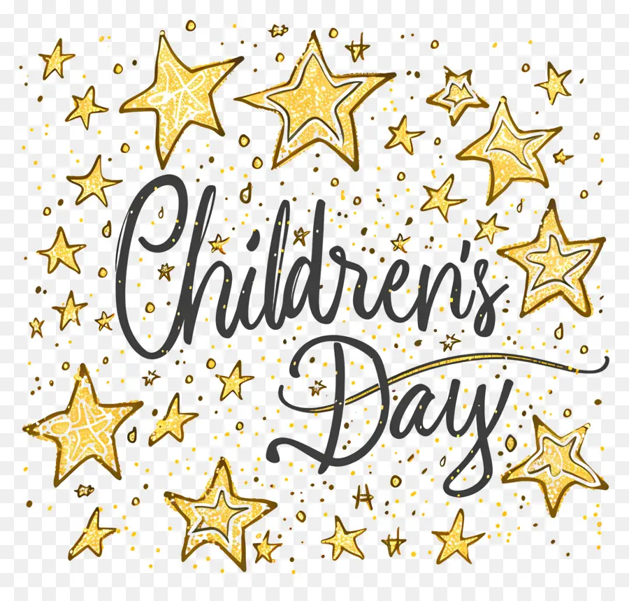 Childrens Jour，Les étoiles D'or PNG