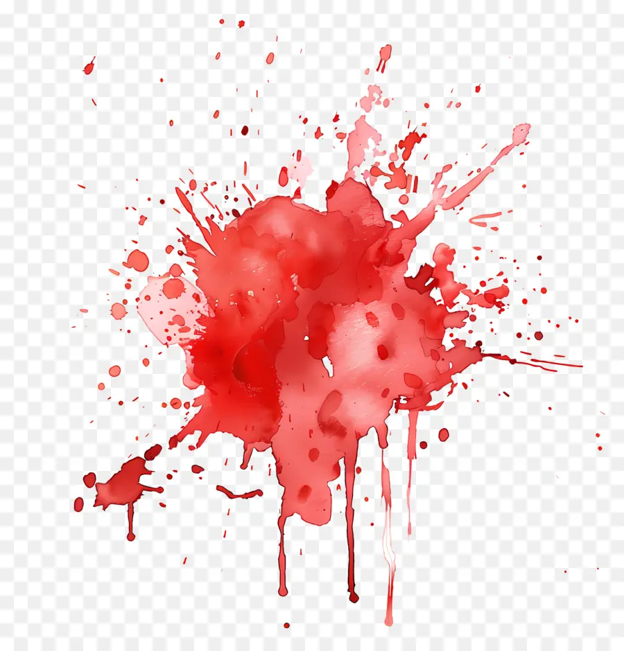 éclaboussure Aquarelle Rouge，Éclaboussure De Peinture Rouge PNG