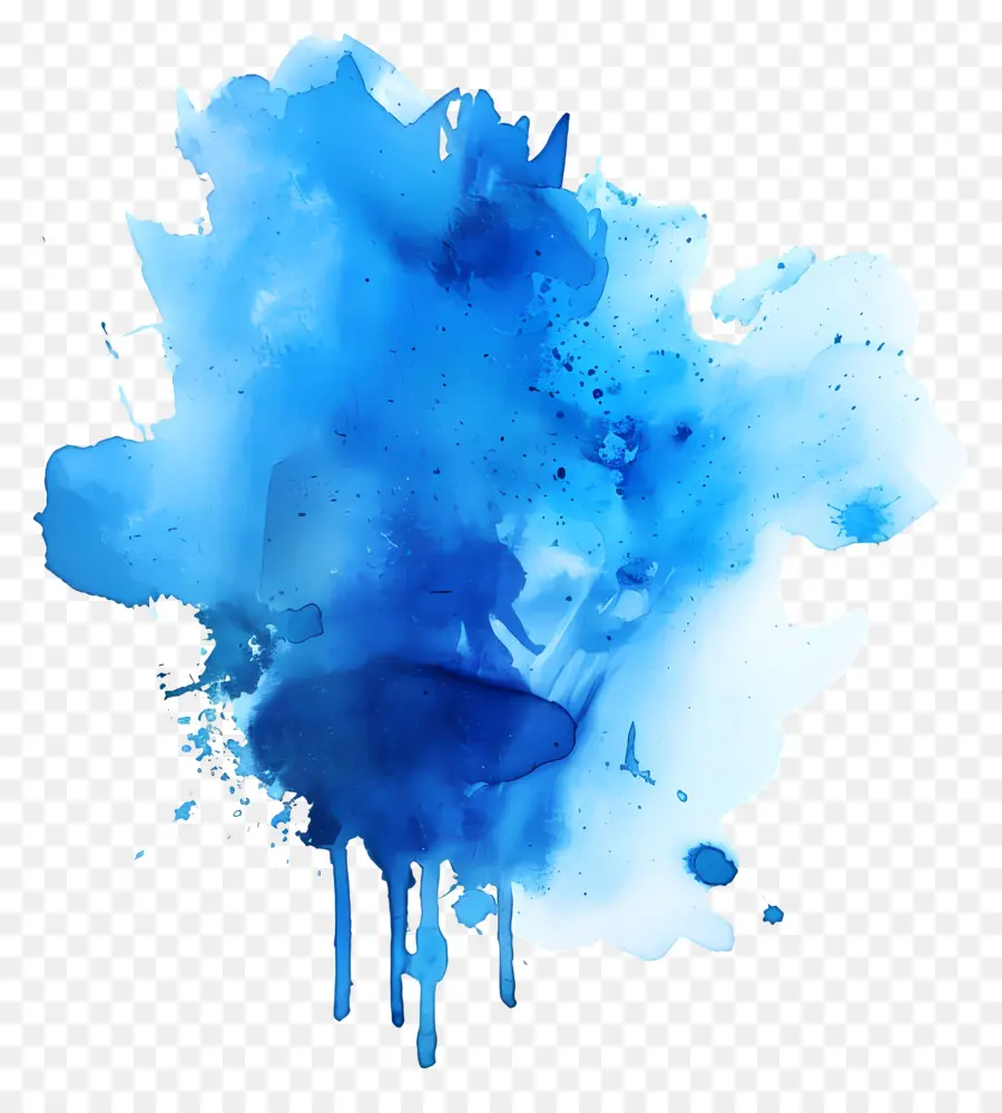 Fond Bleu，Bleu éclaboussure De Peinture PNG