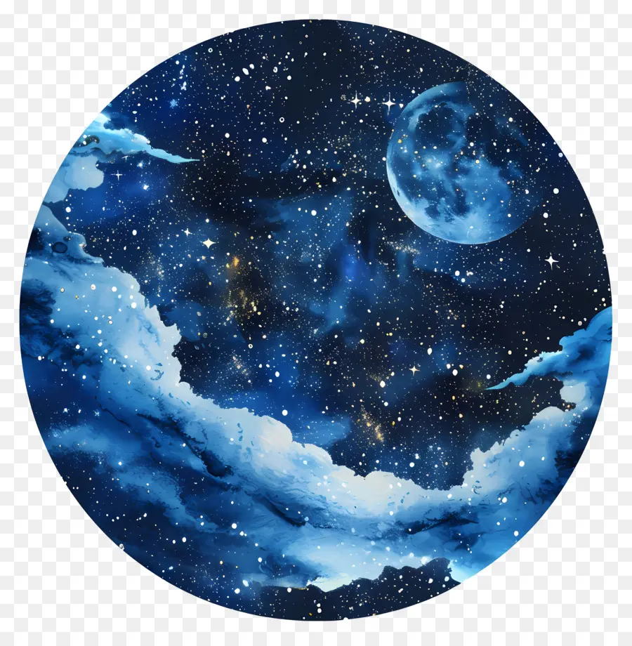 Ciel De Nuit，Pleine Lune PNG