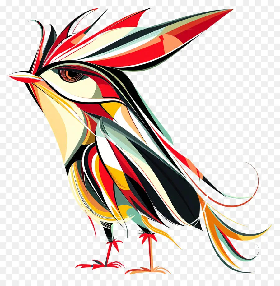 Oiseau，Plumes Colorées PNG