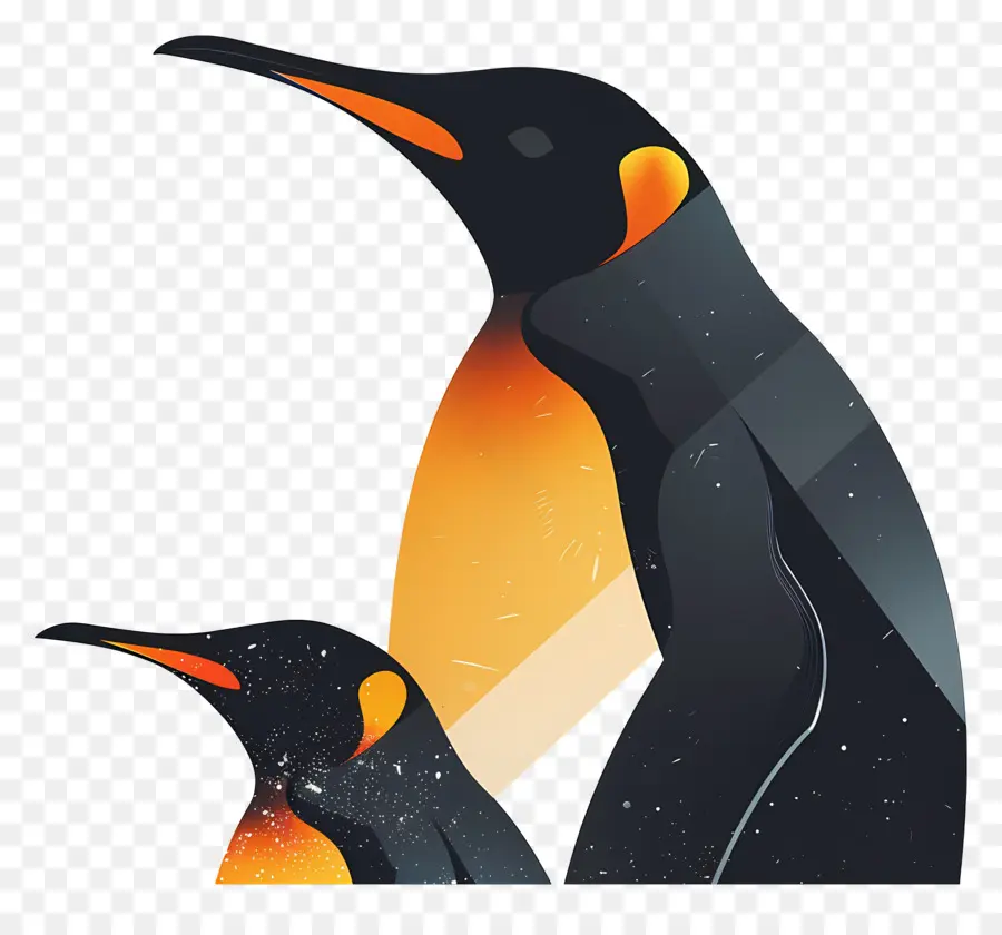 Les Pingouins，Noir Et Blanc PNG