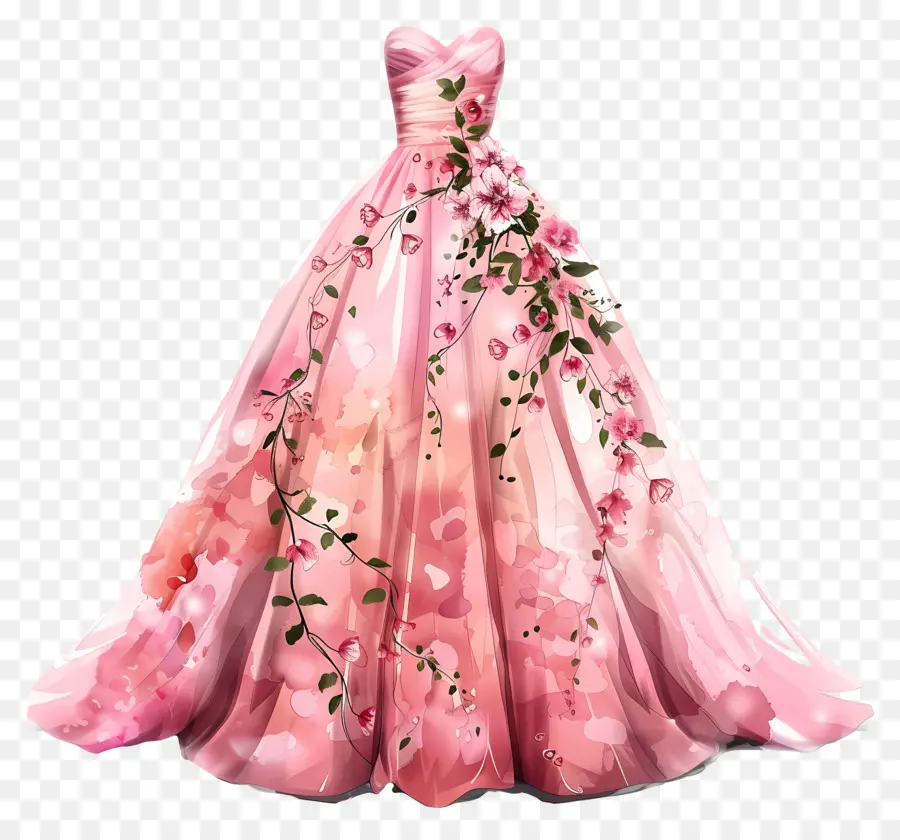 Rose Robe De Mariée，Robe De Mariée Rose PNG