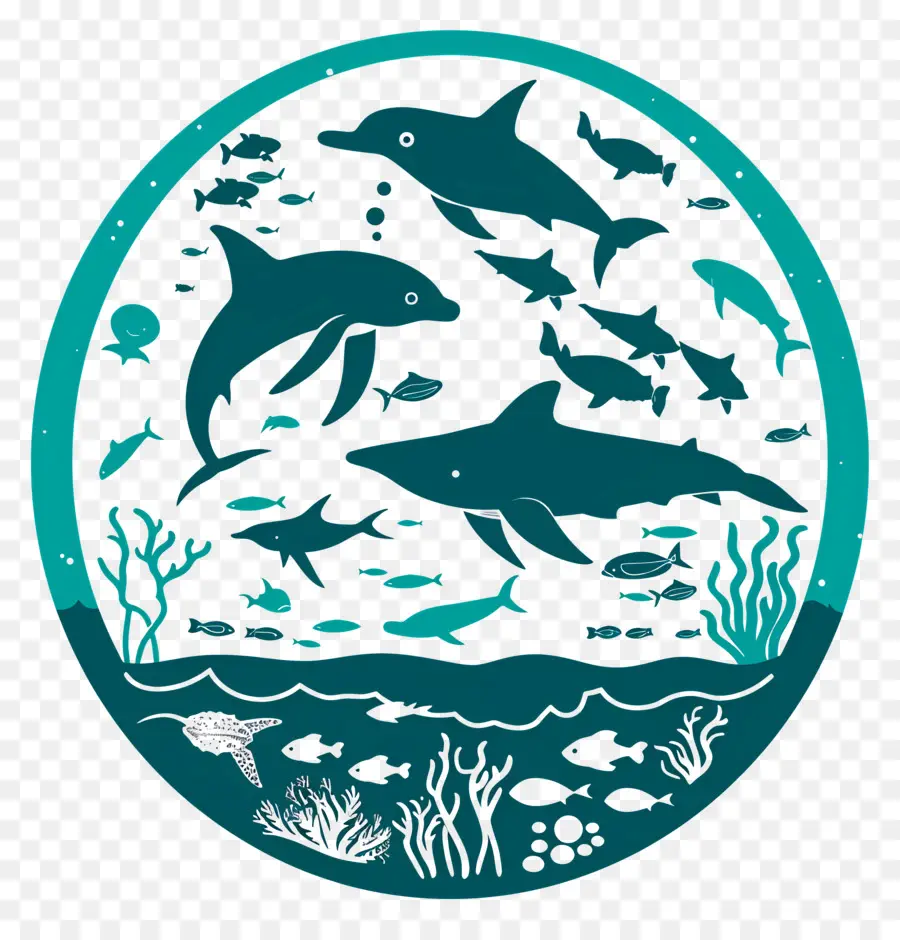 La Journée Mondiale Des Océans，Les Dauphins PNG