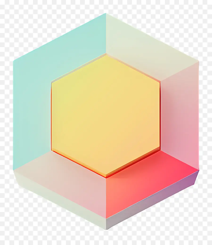 Hexagone，Modélisation 3d PNG