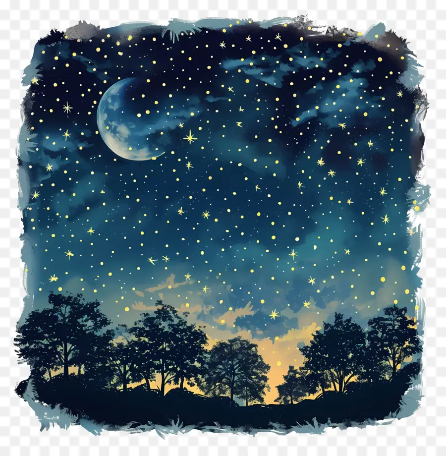 Ciel De Nuit，Les étoiles PNG