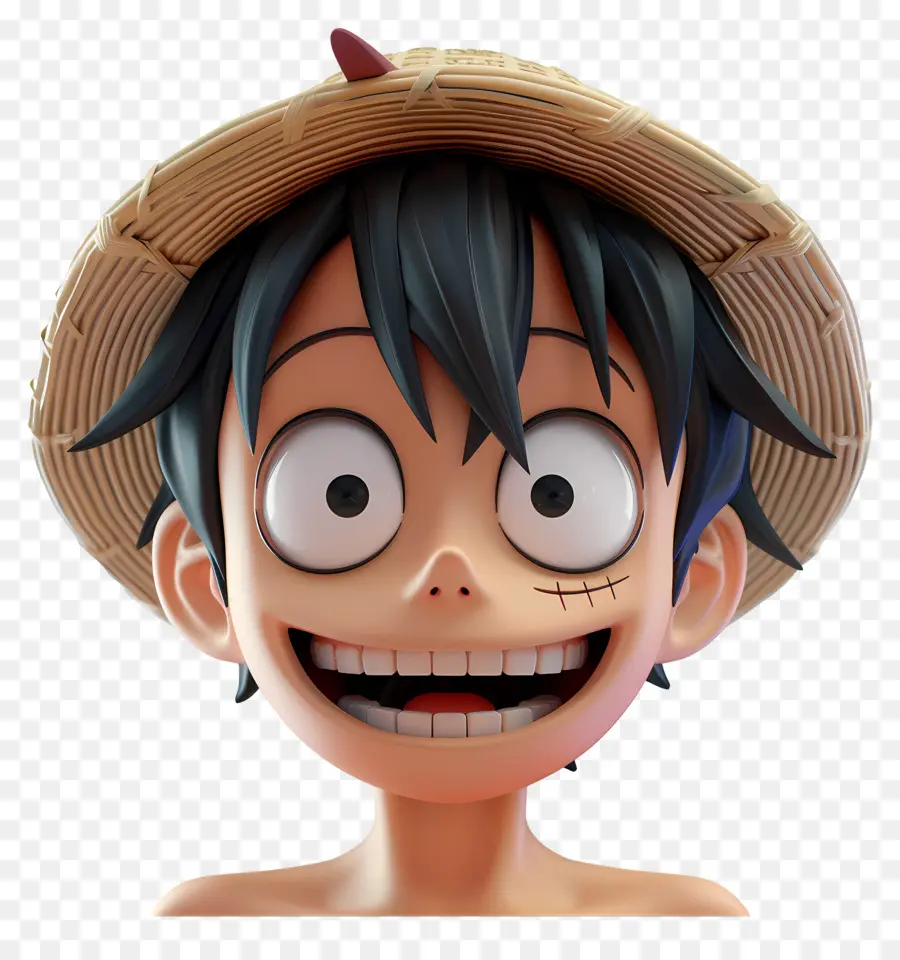 Luffy Face，Chapeau De Paille PNG