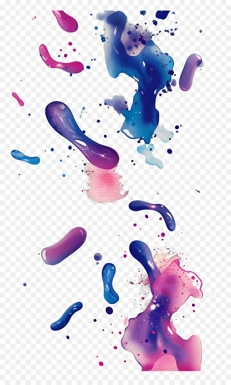 Les Bactéries，Coloré De Peinture PNG