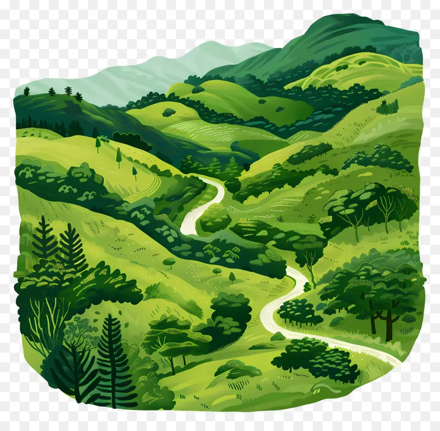 Clipart Valley，Route Panoramique PNG