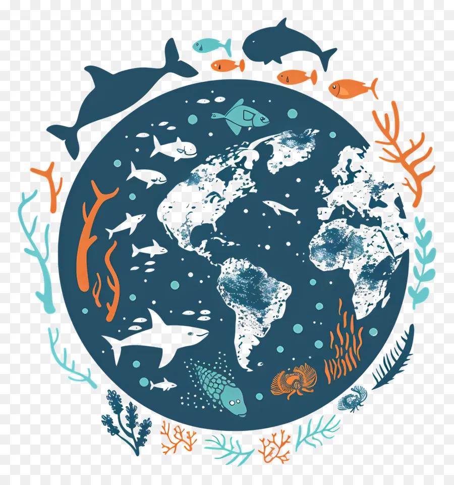 La Journée Mondiale Des Océans，Sous Marin PNG