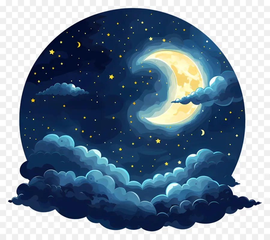 Ciel De Nuit，Lune PNG