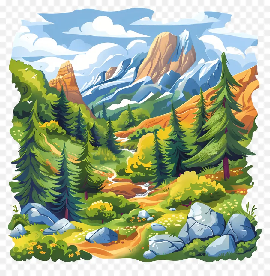 Clipart Valley，Vallée Pittoresque PNG