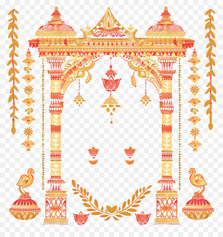 Mariage Hindou，Temple Indien PNG