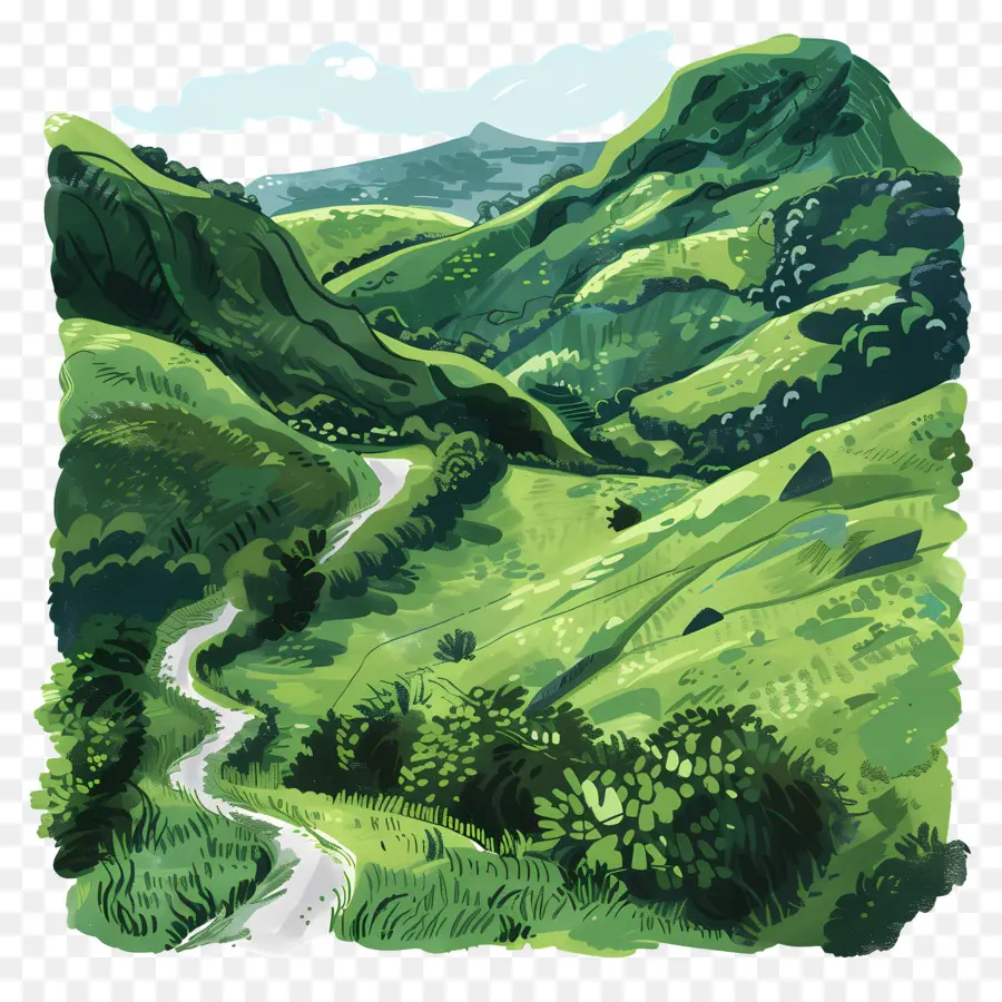 Clipart Valley，Paysage Rural PNG