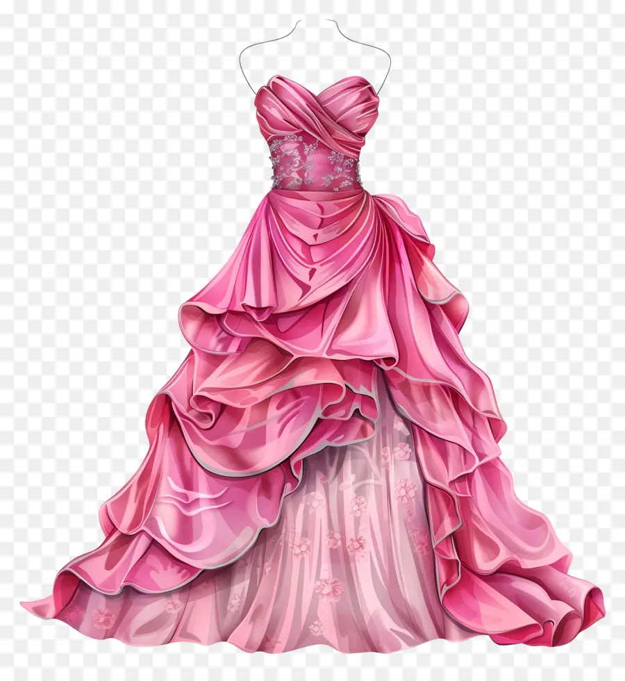 Rose Robe De Mariée，Robe Rose PNG