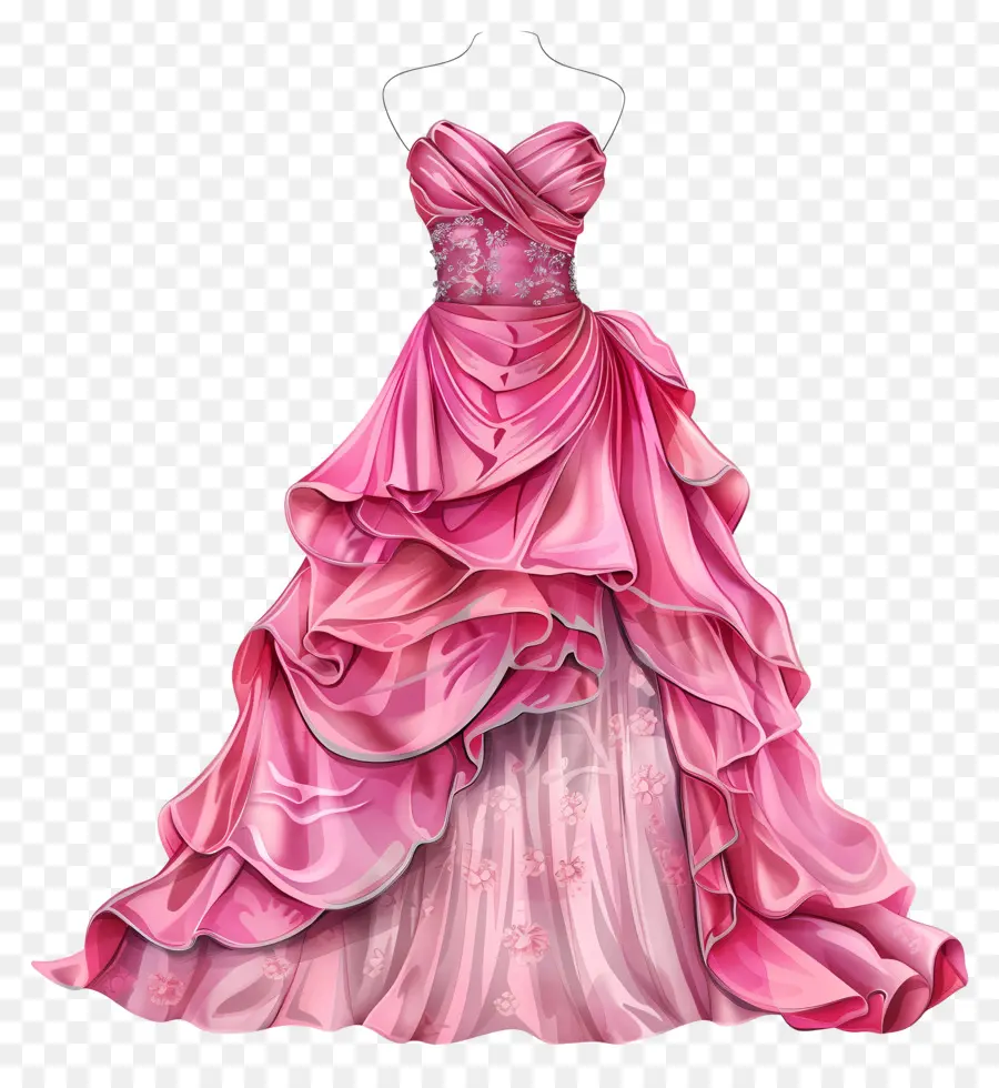 Robe De Mariée Rose，Robe Rose PNG