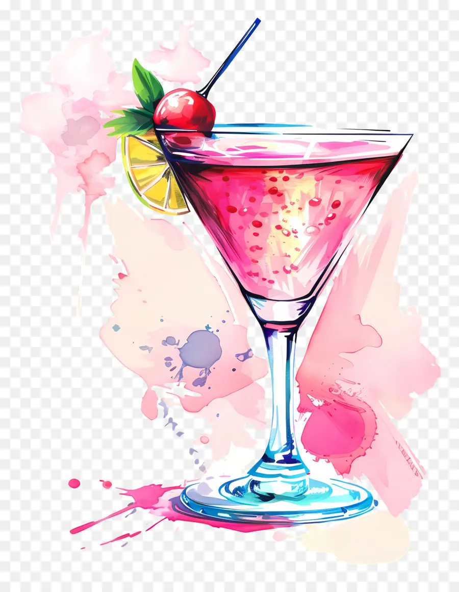 Rose Cocktail，Verre à Martini PNG