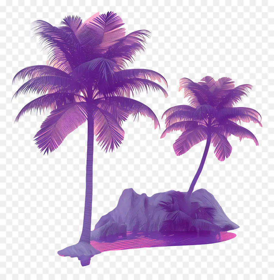 Vaporwave，Les Palmiers PNG