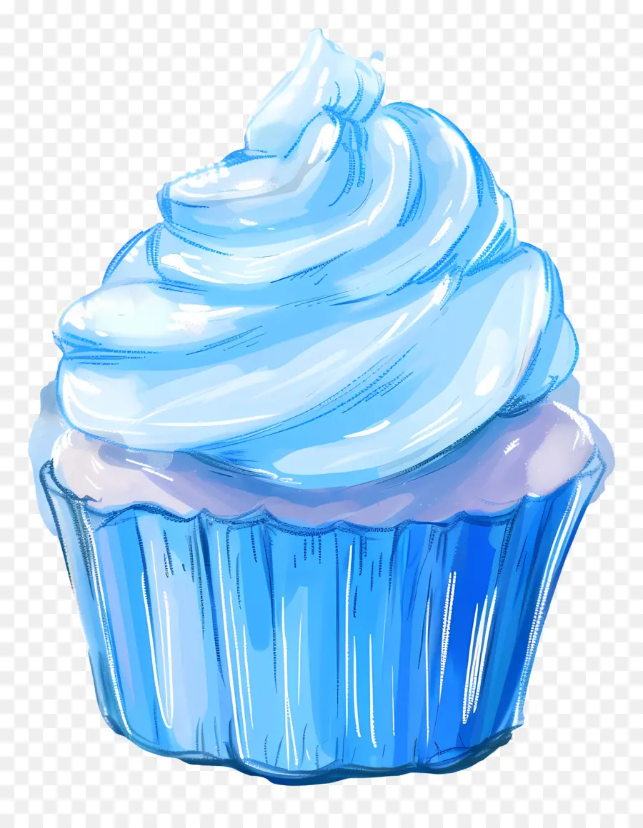 Cupcake，Bleu Cupcake PNG