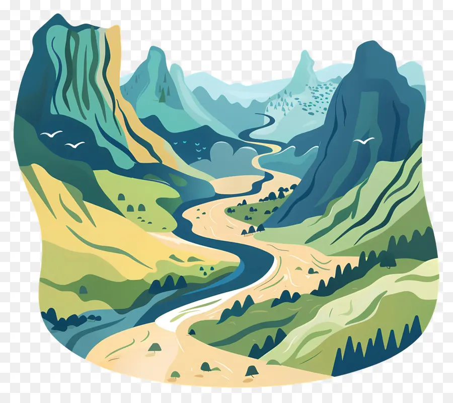 Clipart Valley，Paysage PNG