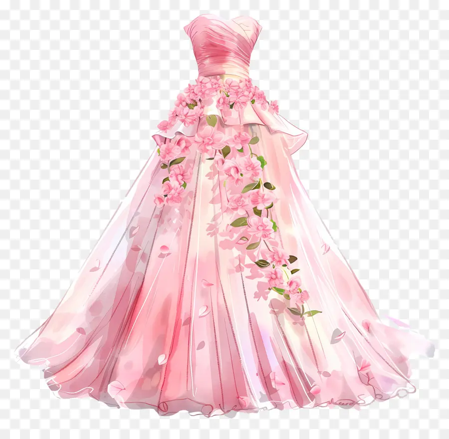 Rose Robe De Mariée，Rose Robe De Princesse PNG