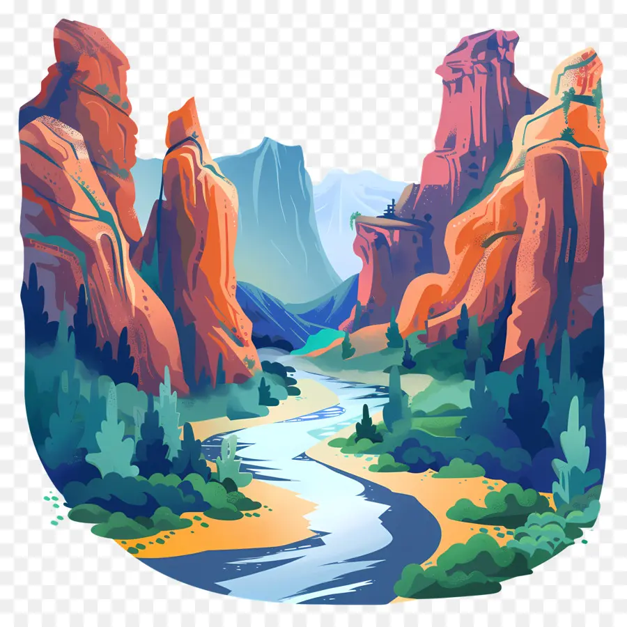 Clipart Valley，Montagne PNG