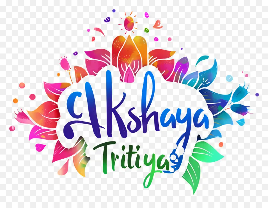 Akshaya Tritiya，Fleurs Colorées PNG