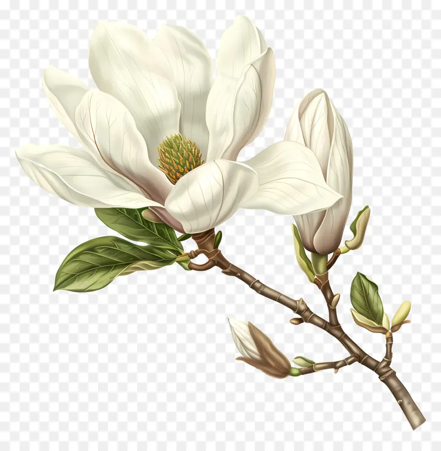 Blanc Magnolia，Magnolia Fleurs PNG