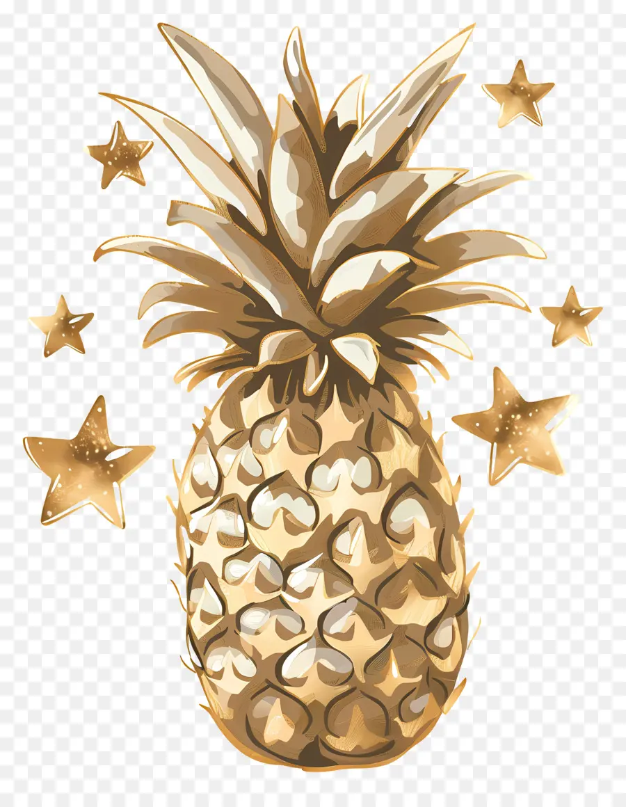 Ananas，étoiles PNG