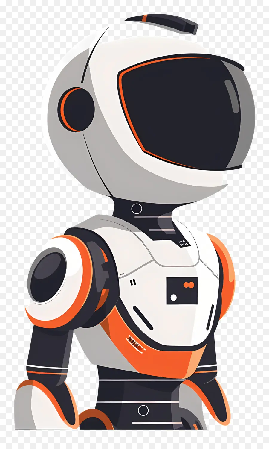 Robot，Orange Et Blanc PNG