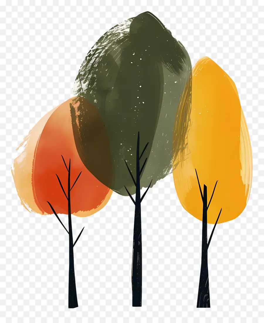 Les Arbres，L'arbre De La Peinture PNG
