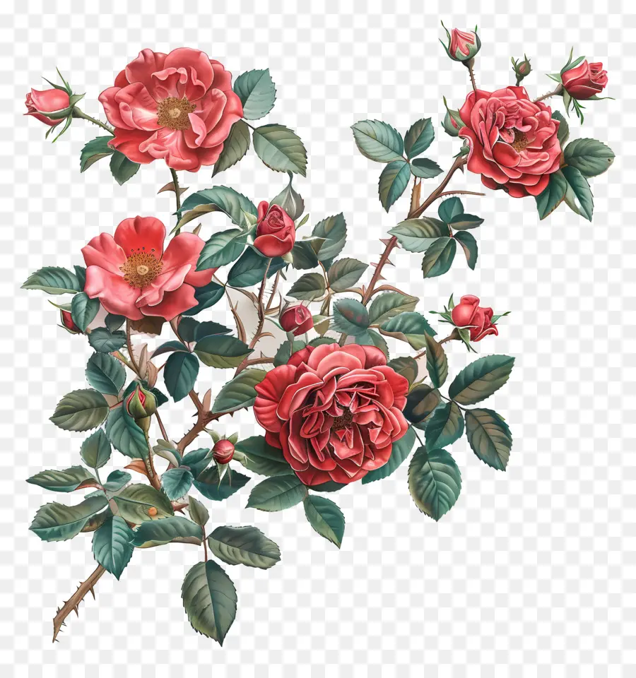 Roses De Jardin，Roses PNG