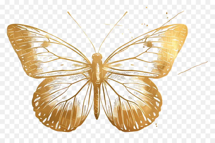 Papillon D'or，Papillon Doré PNG