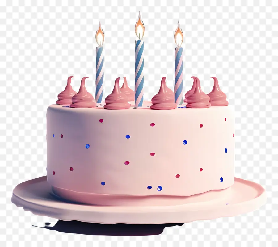 Gâteau D'anniversaire，Gateau Rose PNG