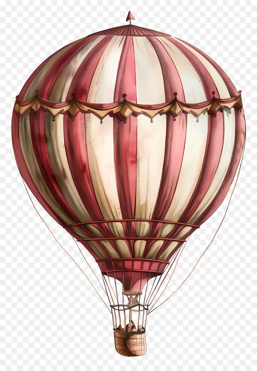 Ballon à Air Chaud，Rouge PNG