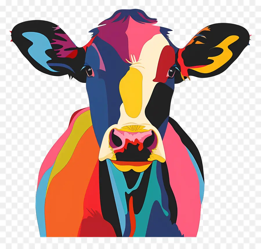 Vache，Vache Colorée PNG