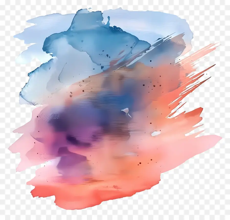 Splash Aquarelle Pastel，L'art Abstrait PNG