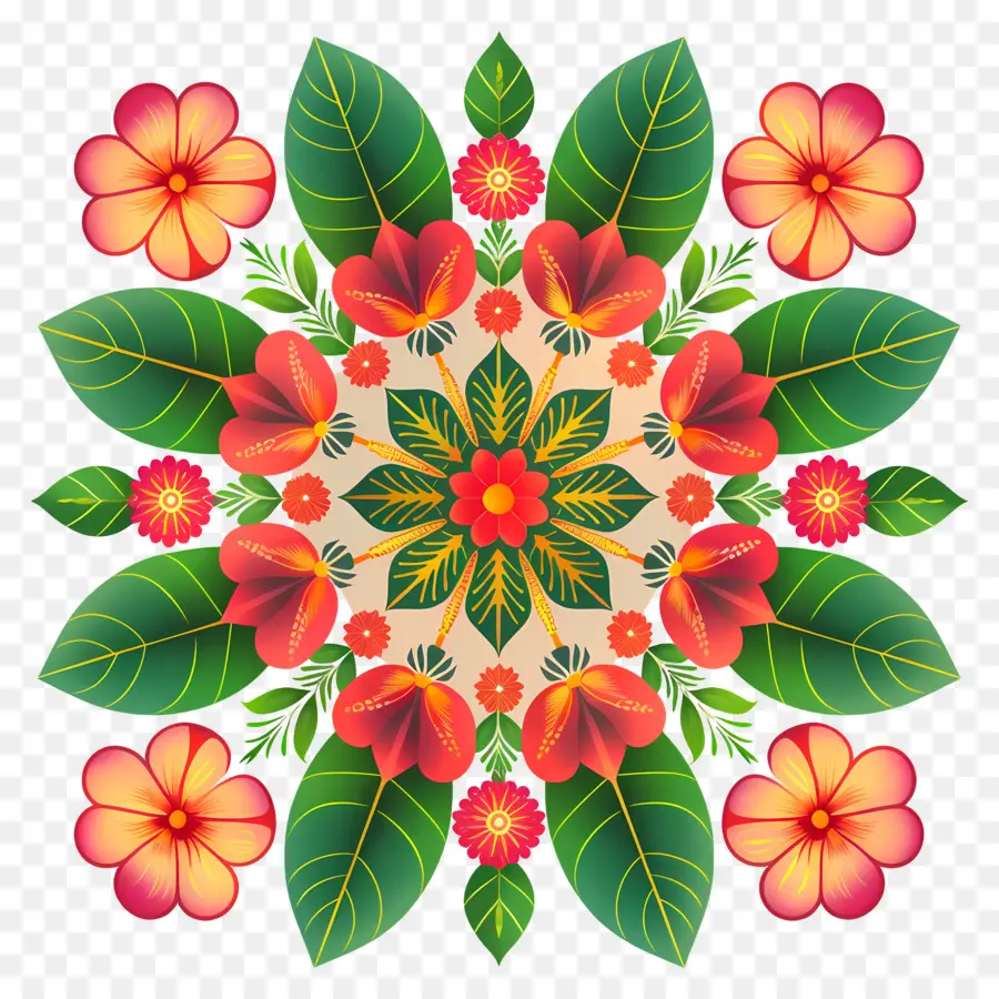 Mois Simple Athapoura，Fleurs Rouges PNG