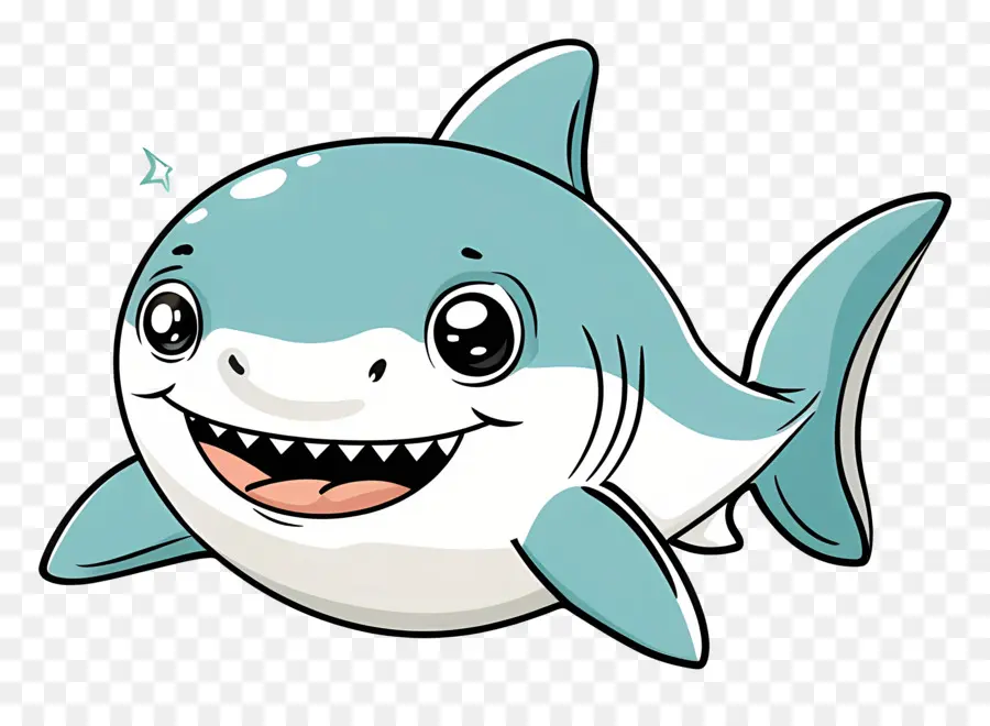 Bébé Requin，Requin De Dessin Animé PNG