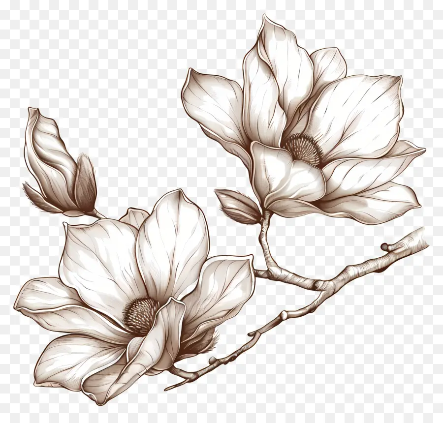 Magnolia Fleurs，Fleurs Illustration PNG