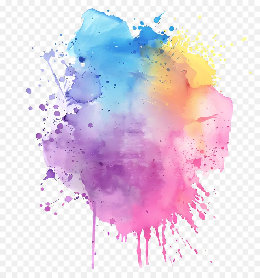 Splash Aquarelle Pastel，Aquarelle PNG