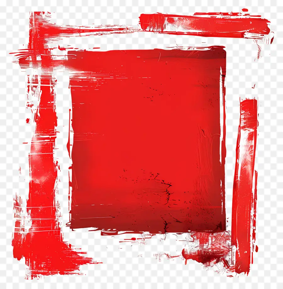 Zone De Texte，Peinture Rouge Et Noire PNG